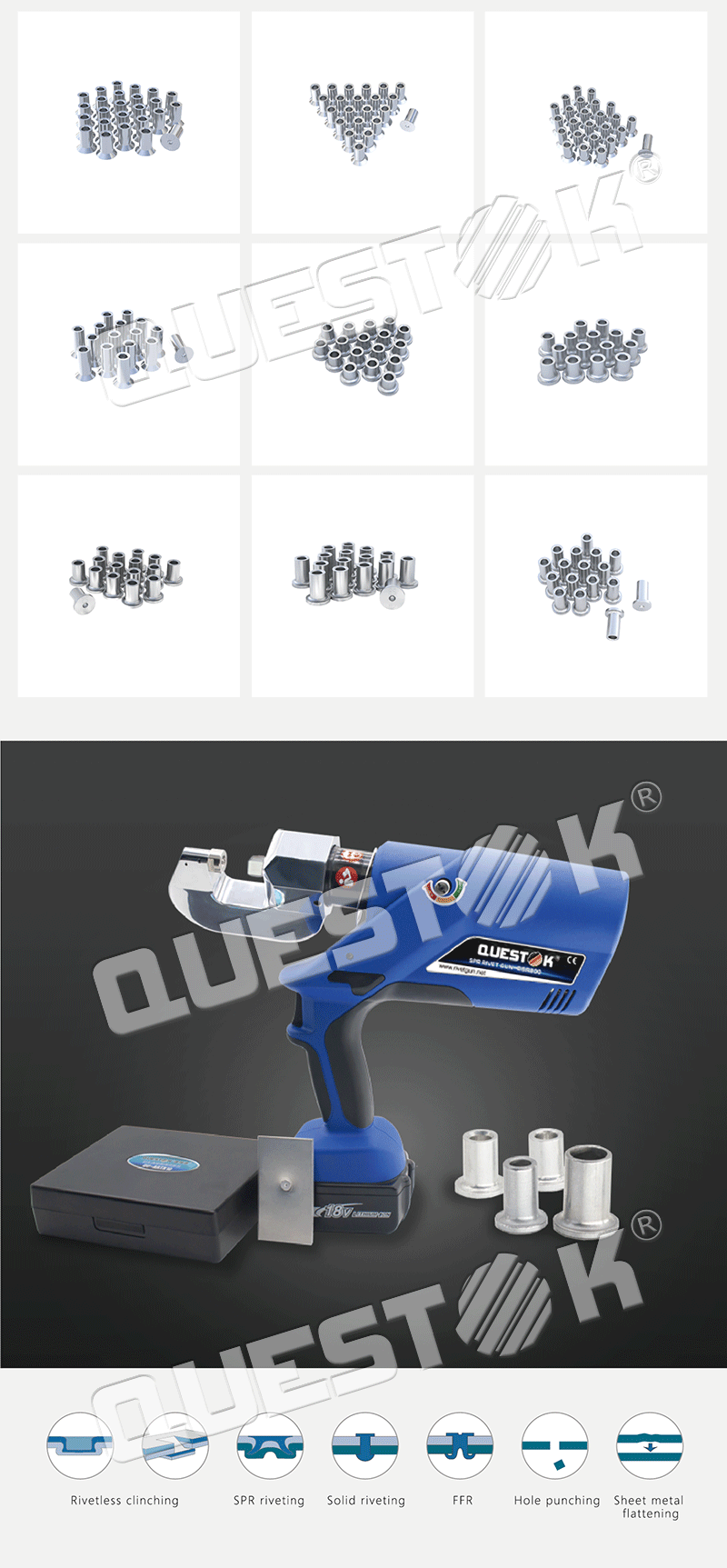 Ffr Rivets FFR S6 - Aluminum car repair riveting gun/ Clinching gun/ Solid rivets ...
